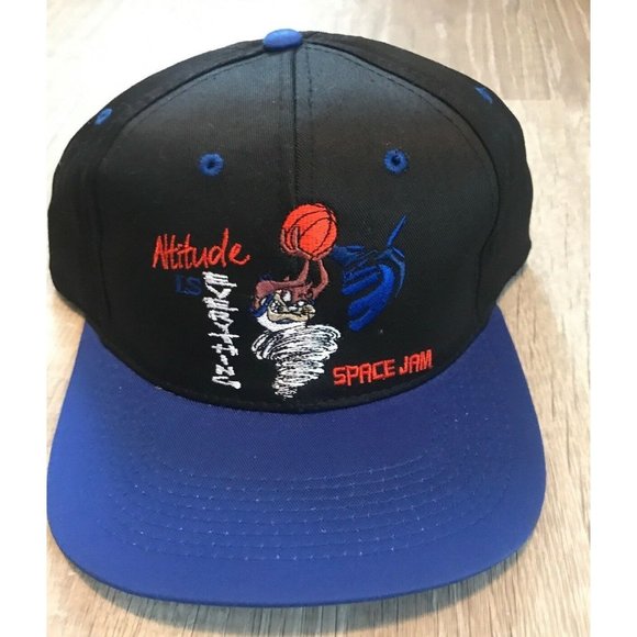 Vintage 1996 Deadstock Warner Brothers Space Jam Snapback Hat Michael Jordan - Picture 1 of 7